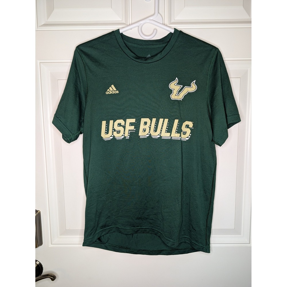 Adidas USF Bulls Creator T-Shirt Men Small Green Logo 3 Stripe Life